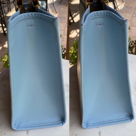 SOLD Fendi Sunshine Medium Light Blue Leather Shopper - Picture 5 of 13